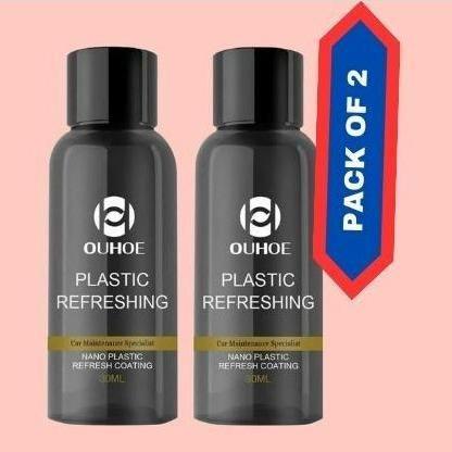 OUHOE Plastic Revitalizing Coating Agent, Nano Plastic Refreshing Coating, Plastic Parts Refurbish Agent for Car, Automotive Interior Cleaning Car Polishes(Pack Of 2)